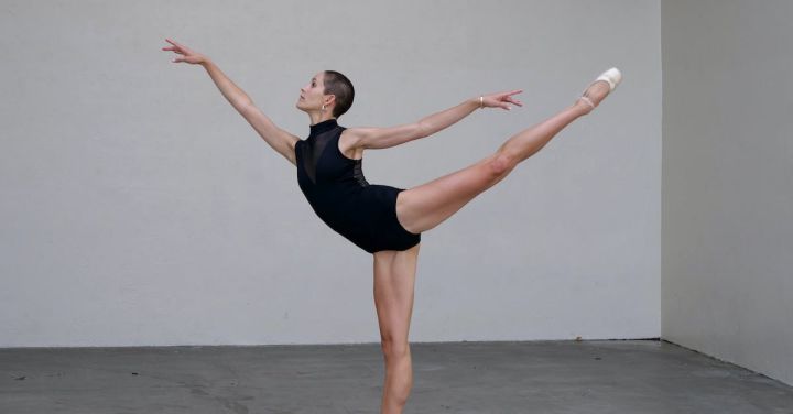 Dance Shows - Focused ballerina training in studio