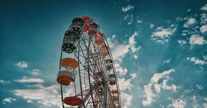 Carnival Rides - Gray and Brown Ferris Wheel