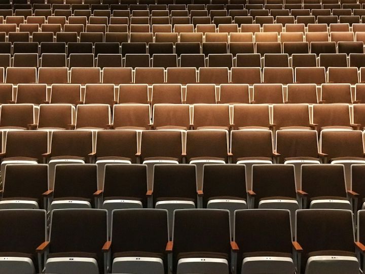 Theaters - empty brown theater chairs