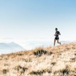 Outdoor Sport - man running on the mountain