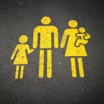Family-friendly - yellow family sign